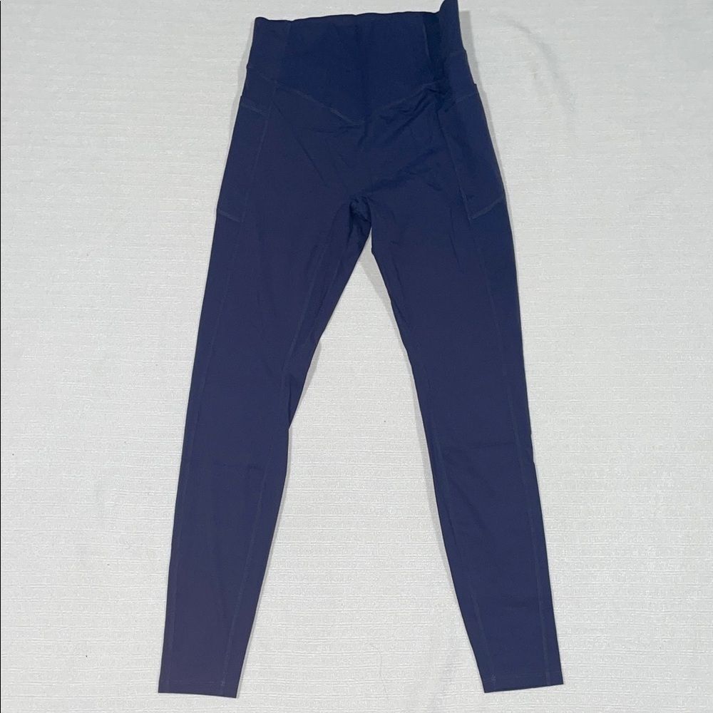HALARA Navy Blue High Waist Ruched Leggings